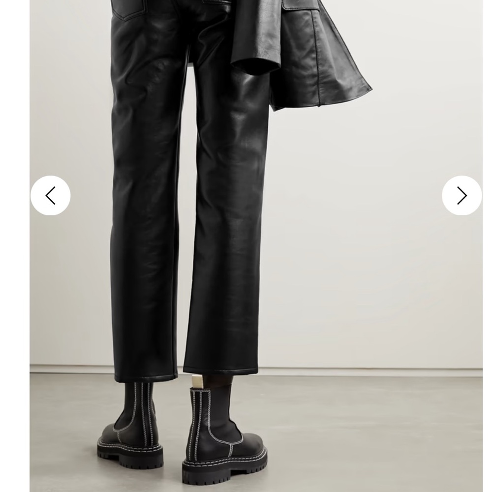 AGOLDE Black Leather Pants - Picture 2 of 4